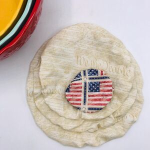 Cotton Bowl Cover For Sourdough, 4 Size Set, Reusable, Washable, We The People